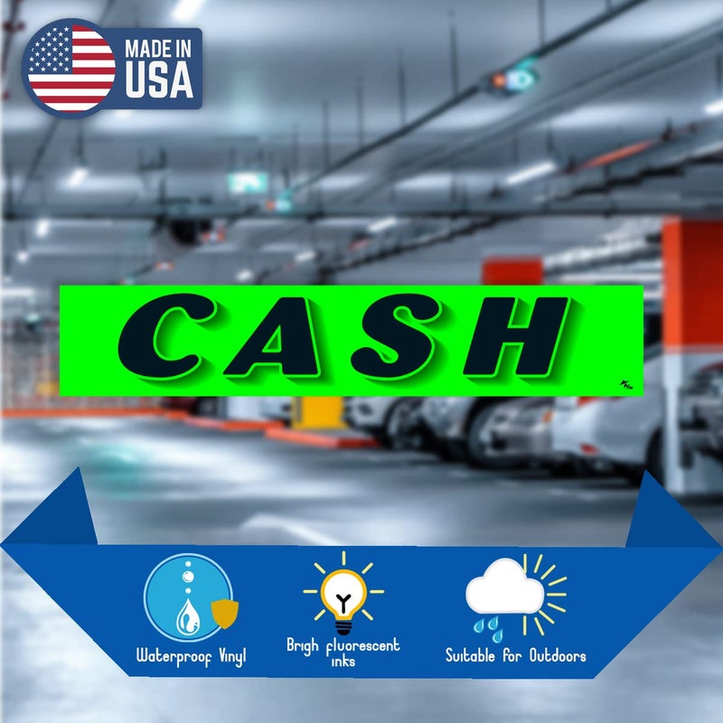 Versa-Tags Chartreuse Green Vinyl Slogan Stickers - 12-Pack for Car Dealer Windshield Advertising, Perfect for Used/New Car Truck RV Lots Slogan-Cash-Stickers - Image 3